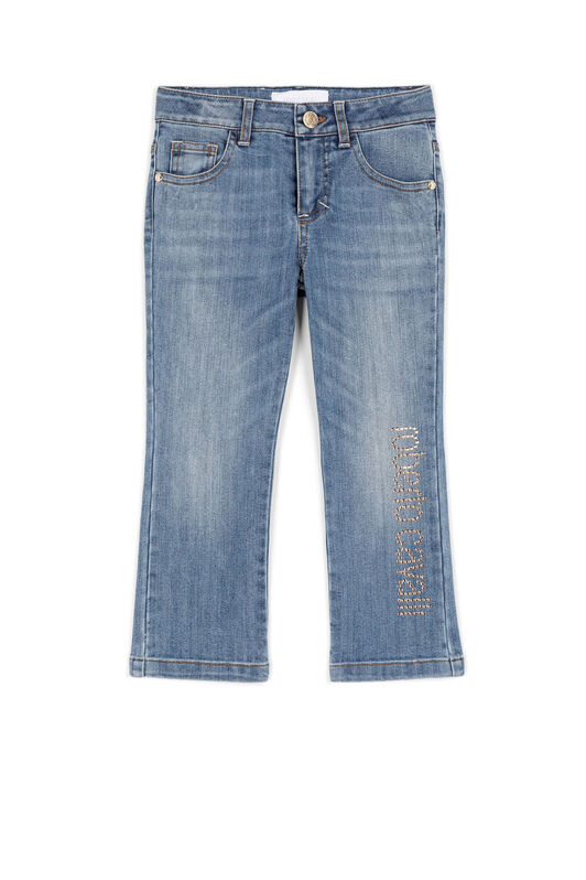 JU Crystal-Embellished Logo Jeans JU Crystal-Embellished Logo Jeans Dark blue KJJ200-DS029