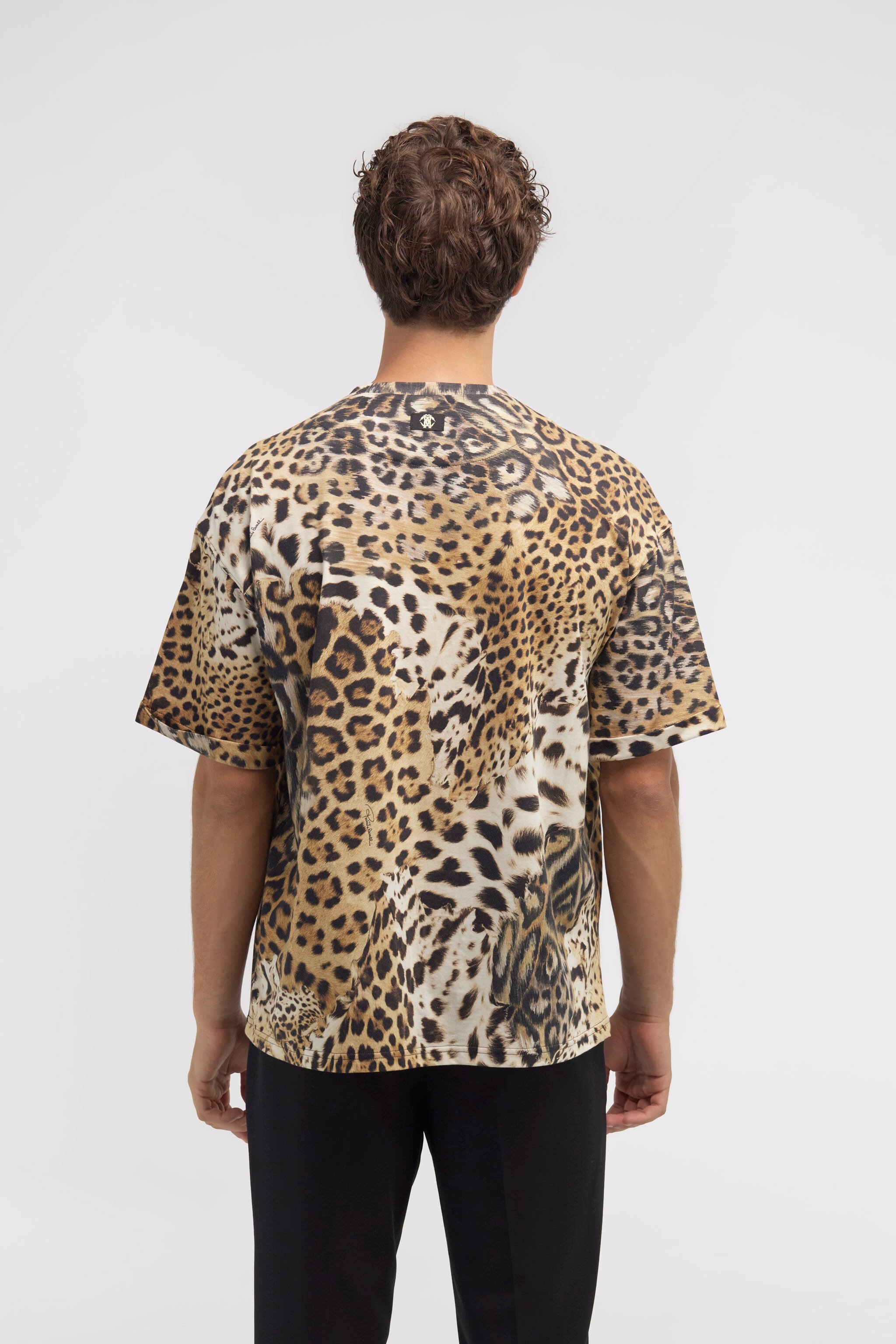 RC T-shirt with Jaguar Skin print Light Brown SRT62E-3PH91