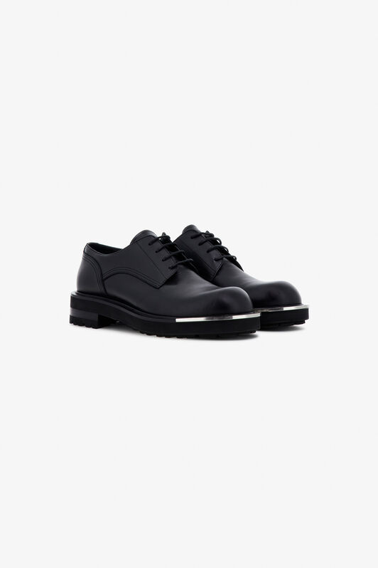 RC Black Laced-Up Shoes With Metal Detail Black TRS026-PZA90
