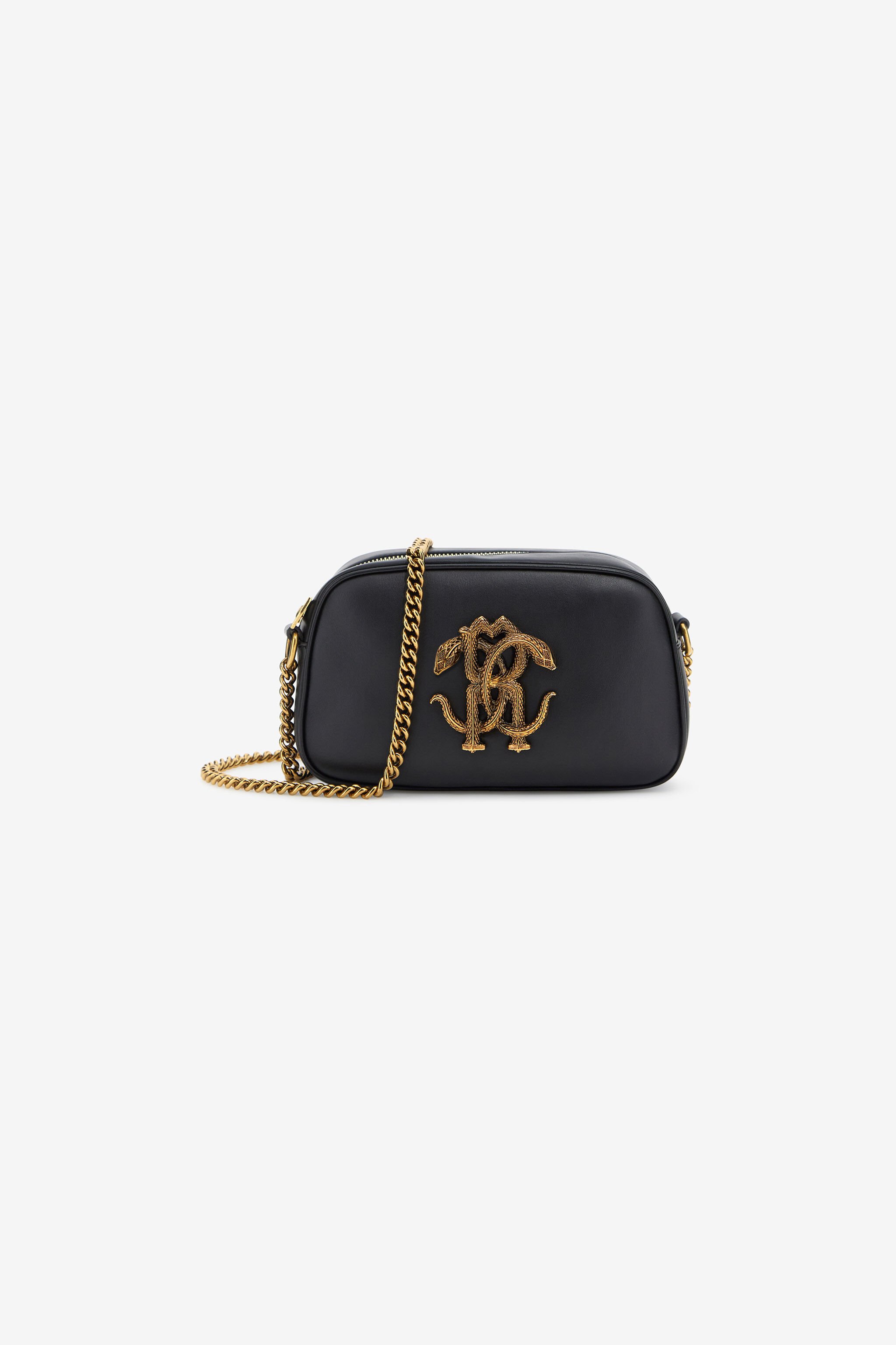 RC Shoulder bag with Monogram Mirror Snake Black SKB010-PZ172