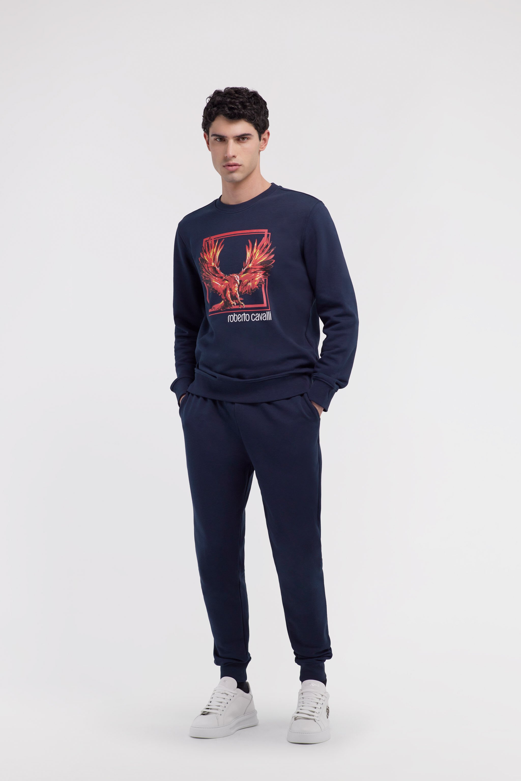 RC Printed sweatshirt Bleu foncé NOT66A-CF052
