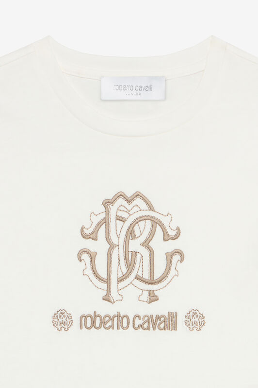 JU T-Shirt With RC Monogram And Logo White UJT60M-JD001