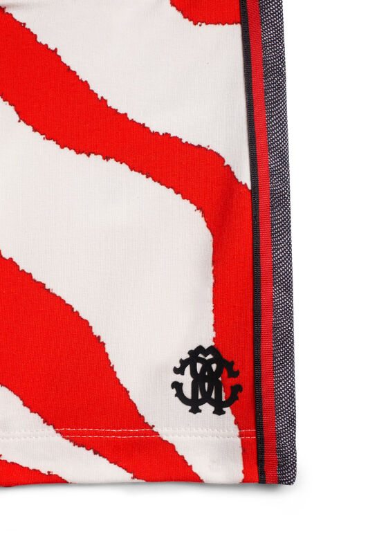 JU Zebra print jersey shorts RED/WHITE IJT208-FOQ63
