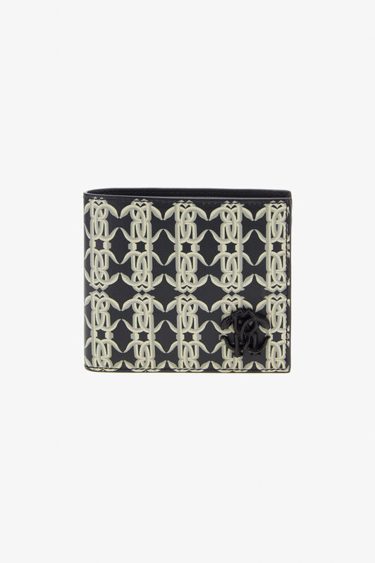 RC Brieftasche mit Monogramm RC Schwarz/Weiß SRA002-PZ588
