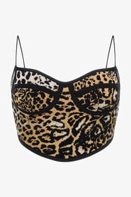 ${brand} Top in maglia stampa Jaguar Skin ${colorDescription} ${masterID}