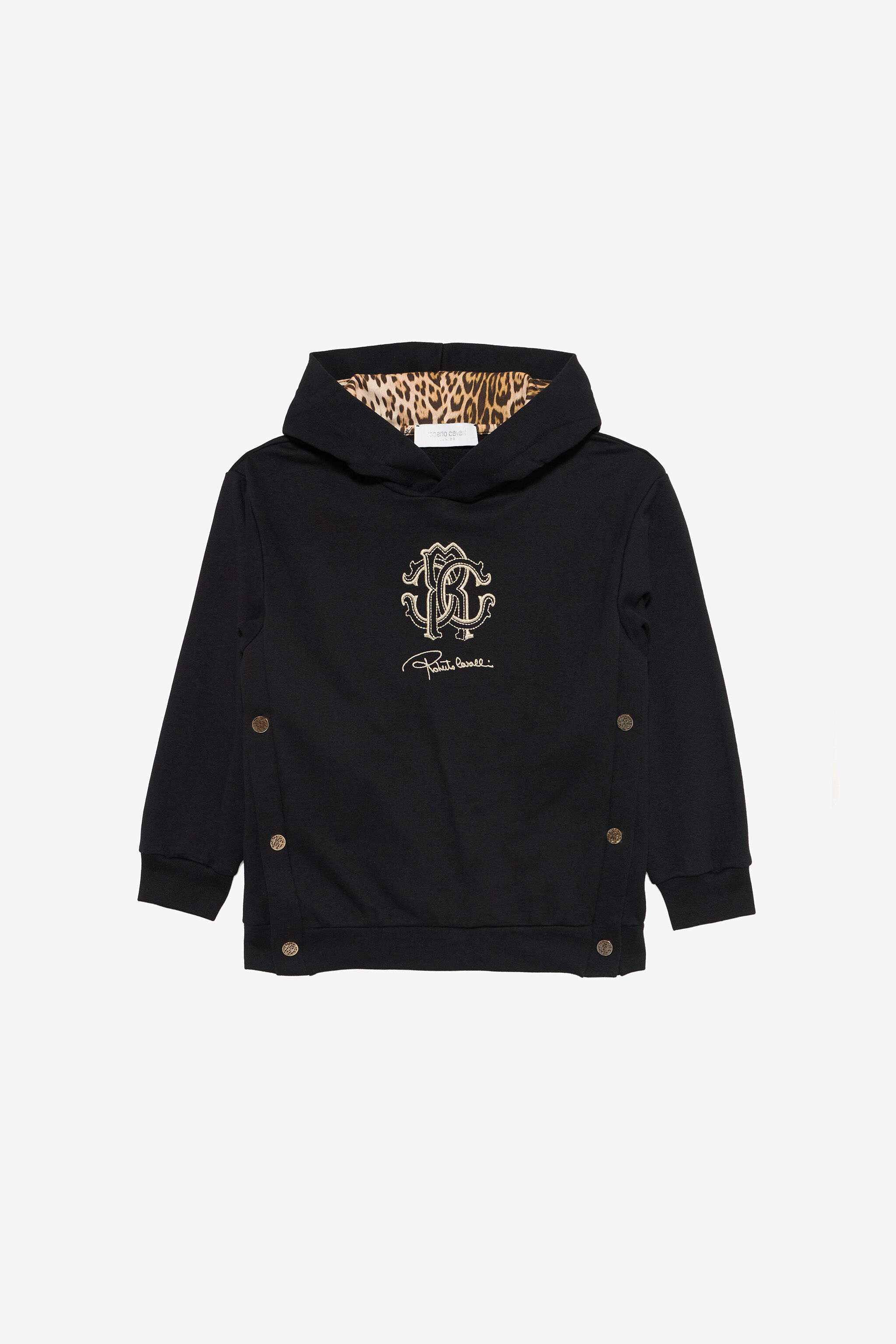 JU Black Sweatshirt with RC Monogram and Logo BLACK VJT69A-CF050