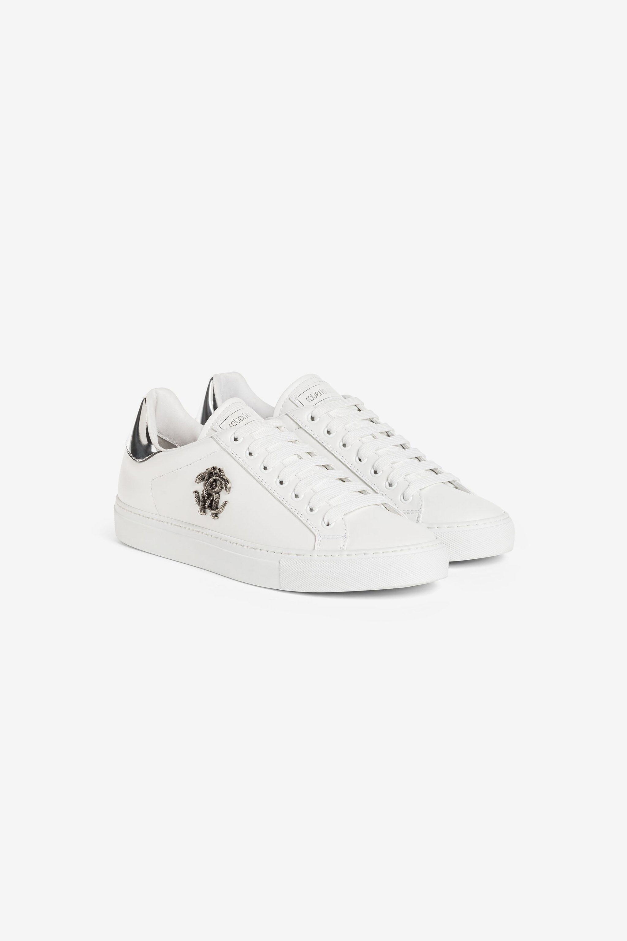 RC Sneakers with Monogram Mirror Snake White/Silver RRS009-PZB23