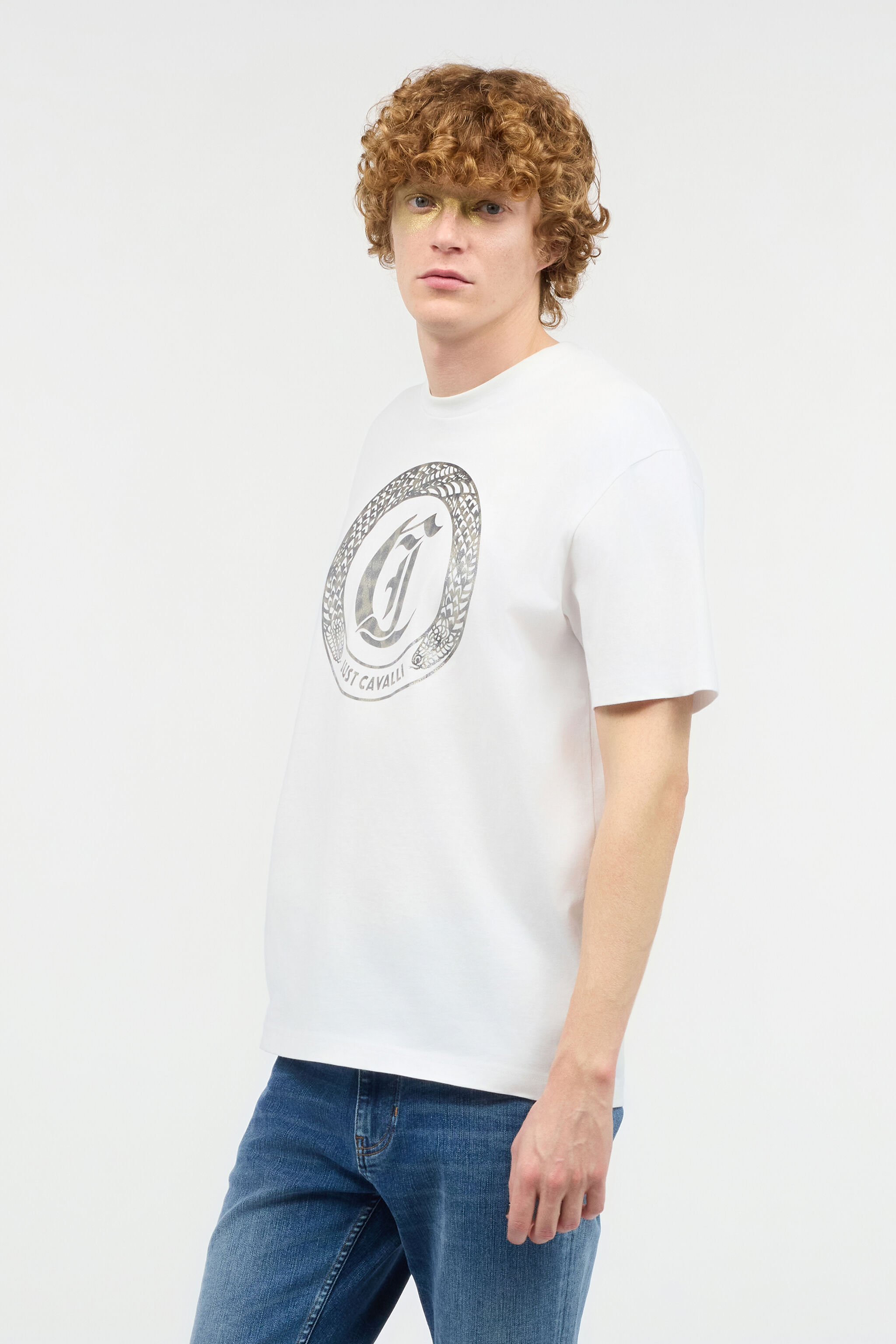 JC T-Shirt Mit Logo-Print Vorn Weiß UFT065-UF085