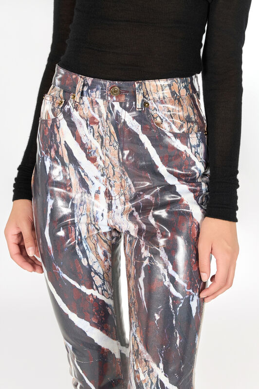RC Skinny trousers with Marble print Purple TWJ233-KGN22