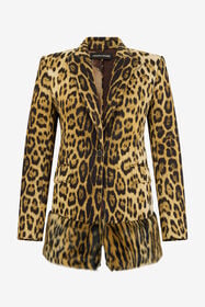 ${brand} Single-Breasted Blazer With Jaguar Skin Print ${colorDescription} ${masterID}