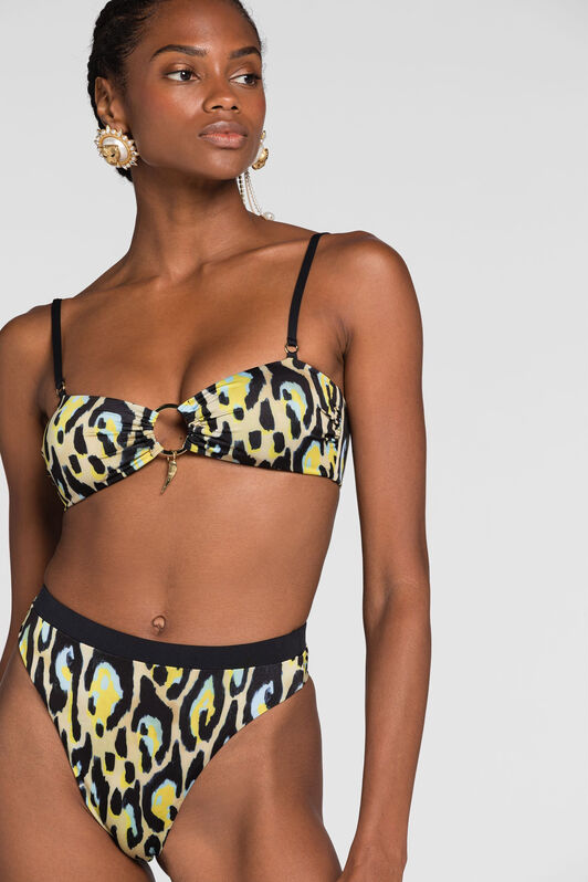 RC Jaguar-print bikini bottoms Yellow QKW00J-LNF54