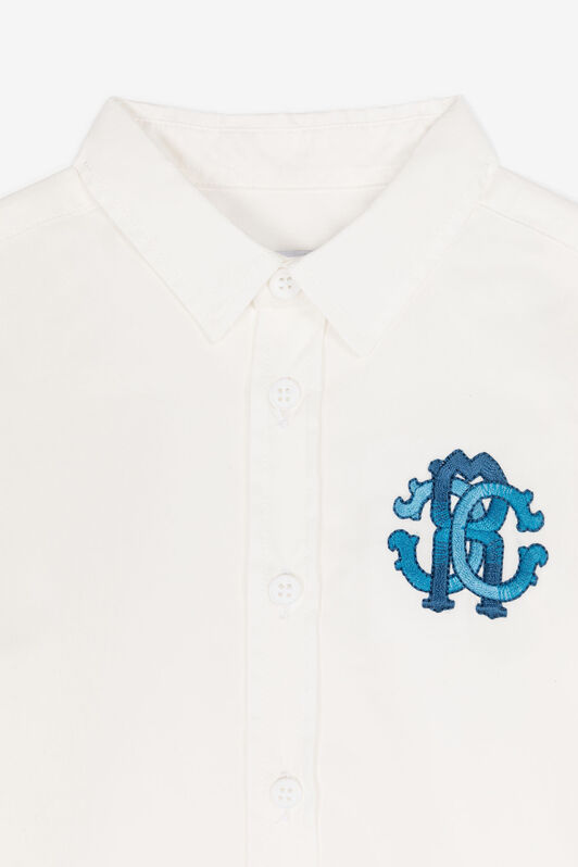 JU RC Monogram Cotton Shirt JU RC Monogram Cotton Shirt White RJT700-CH004