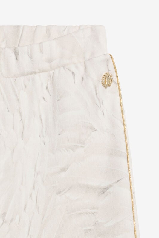 JU Allover Plumage Print Trousers IVORY TJT22R-5ON15