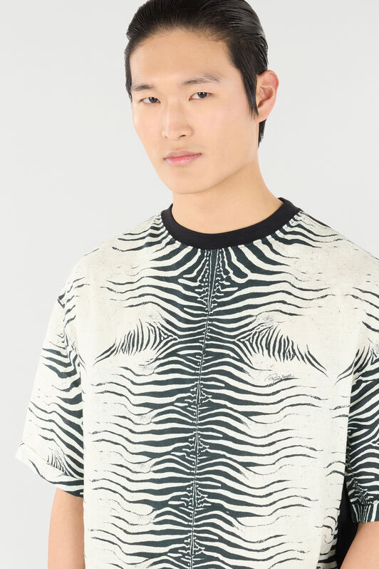 RC Zebra-Print T-Shirt Black/White URT62M-3HN49