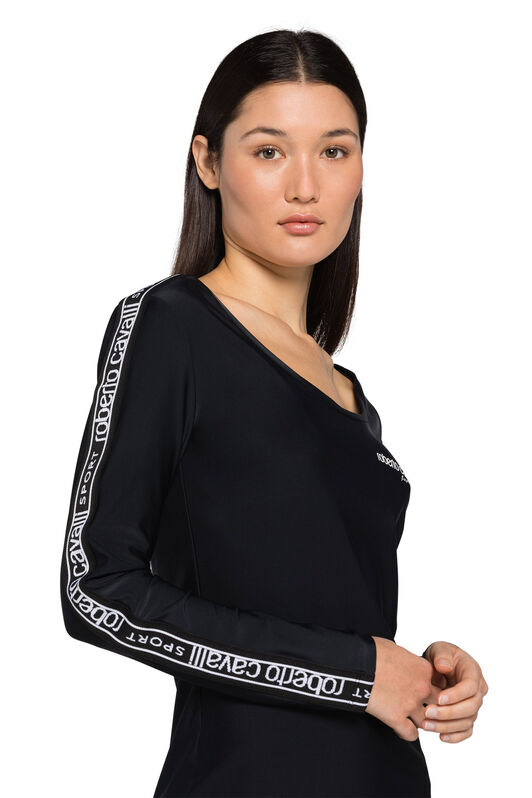 UG Abito corto con banda logo BLACK MYY05A-NZ027
