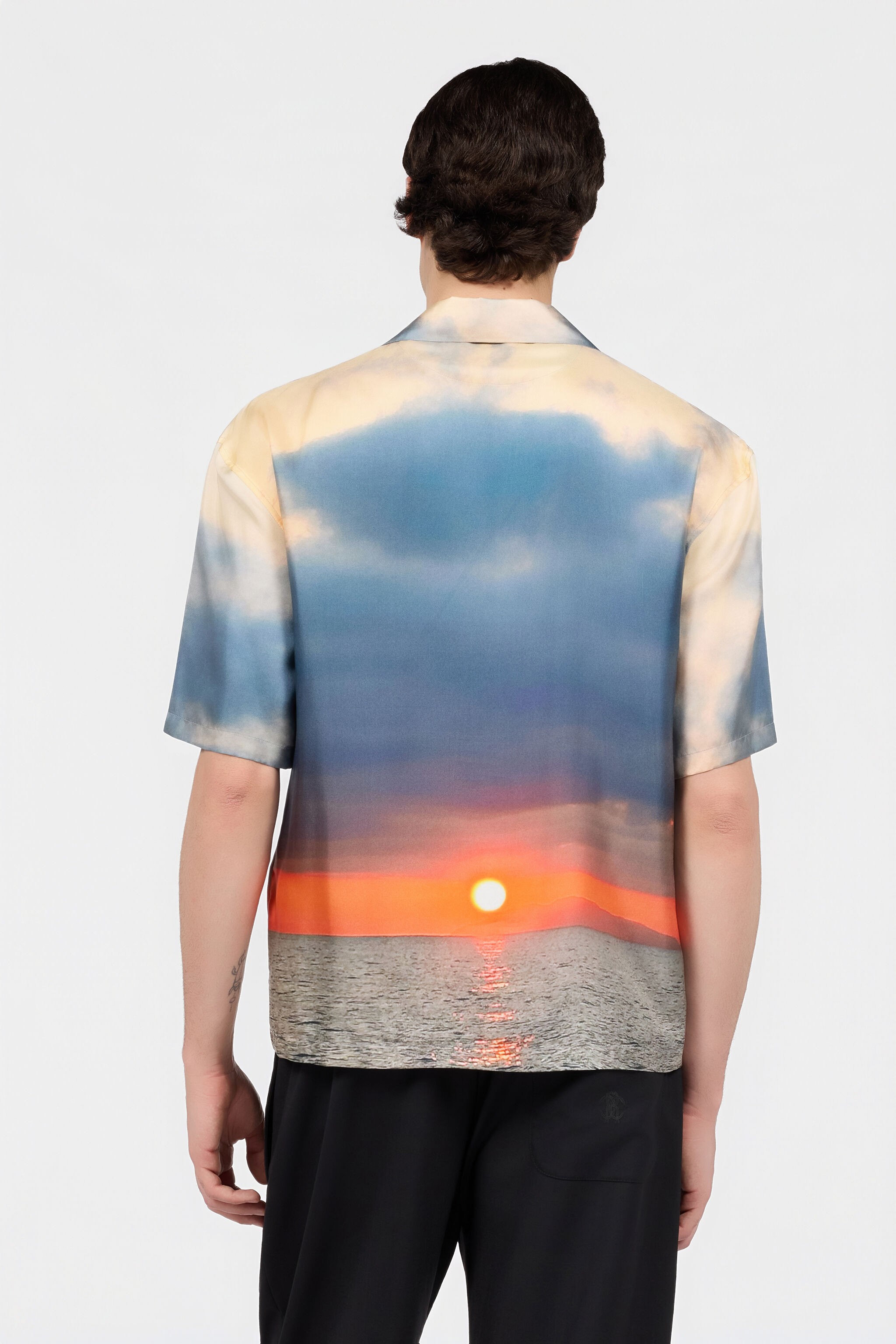 RC Camicia In Seta Stampa Sunset BLUE UMT762-4QP85