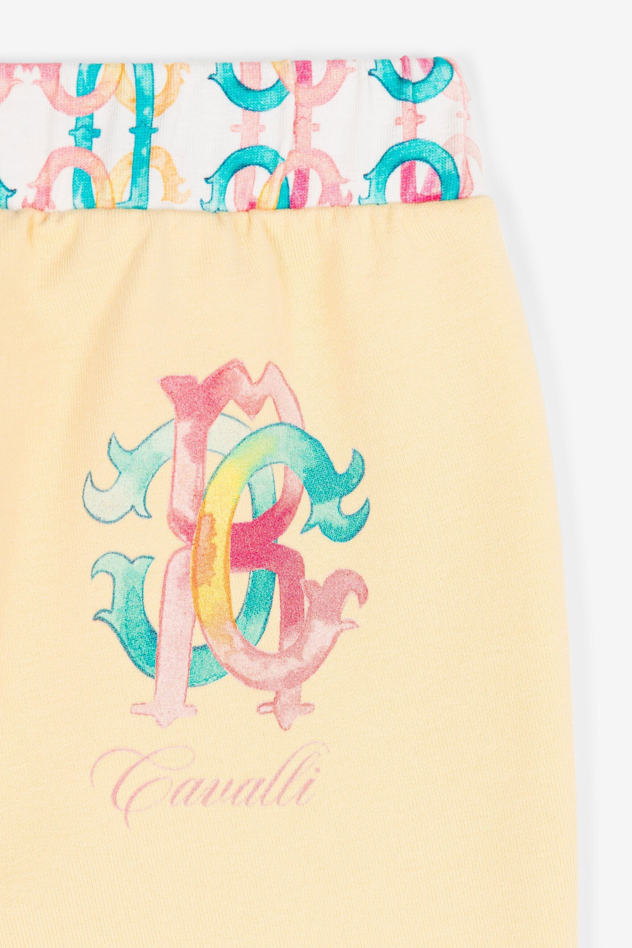 JU Monogram-trim track pants Yellow QJT250-CF050