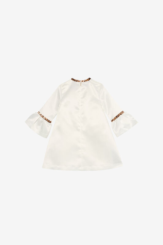 JU Milk White Dress with Jaguar Skin Inserts MILKY WHITE VJT10C-RDJ02