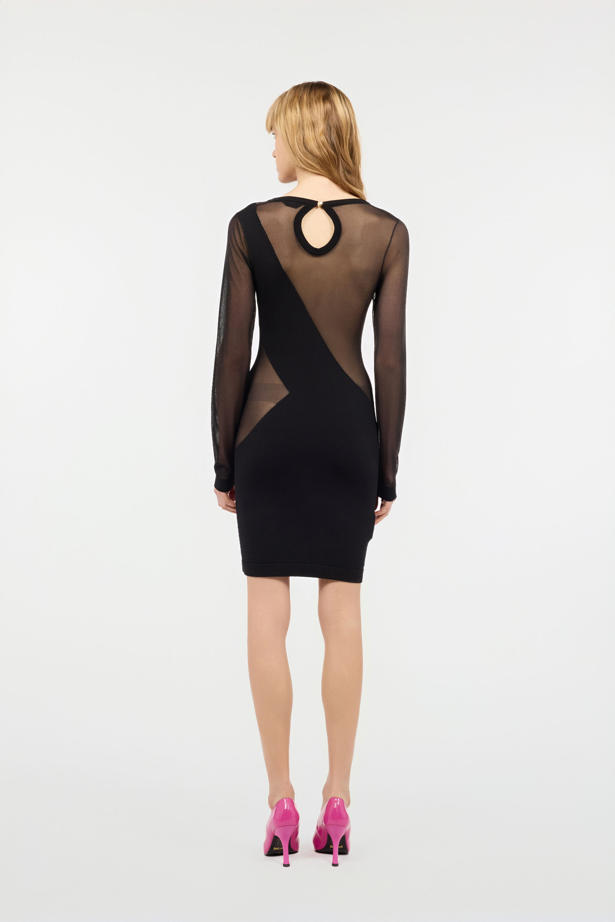 JC Mini Abito See-Through Negro UFT110-UF164