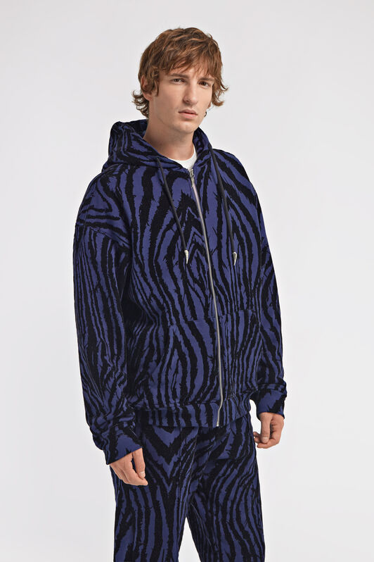 RC Zebra print Sweatshirt Dark blue TRT69F-CF050