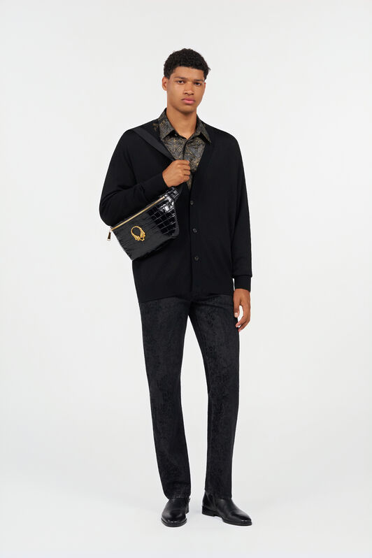 RC Ornamental Black Print Shirt BLACK WRT712-SZR36