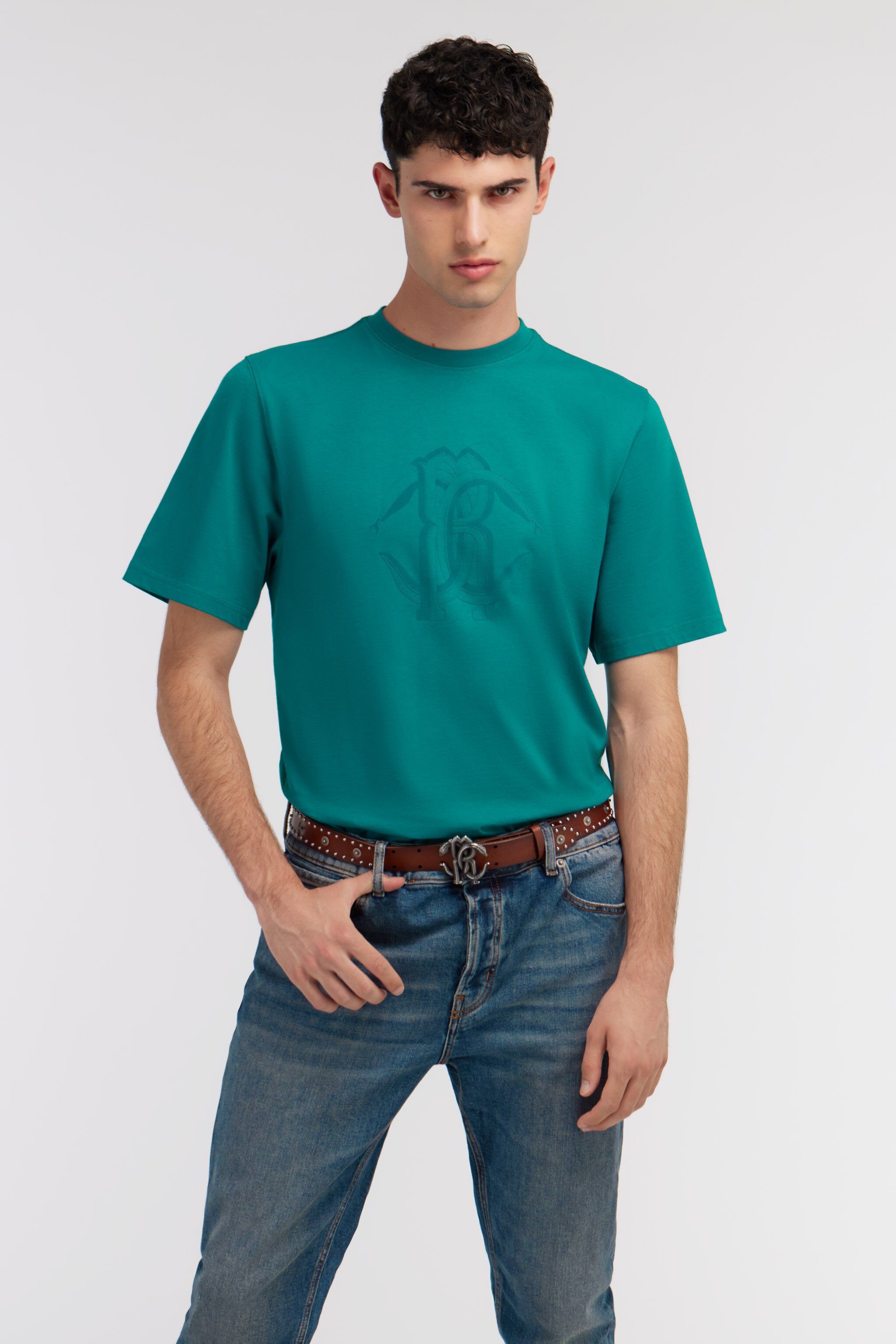 RC Logo t-shirt Hellblau SRT61C-JD060
