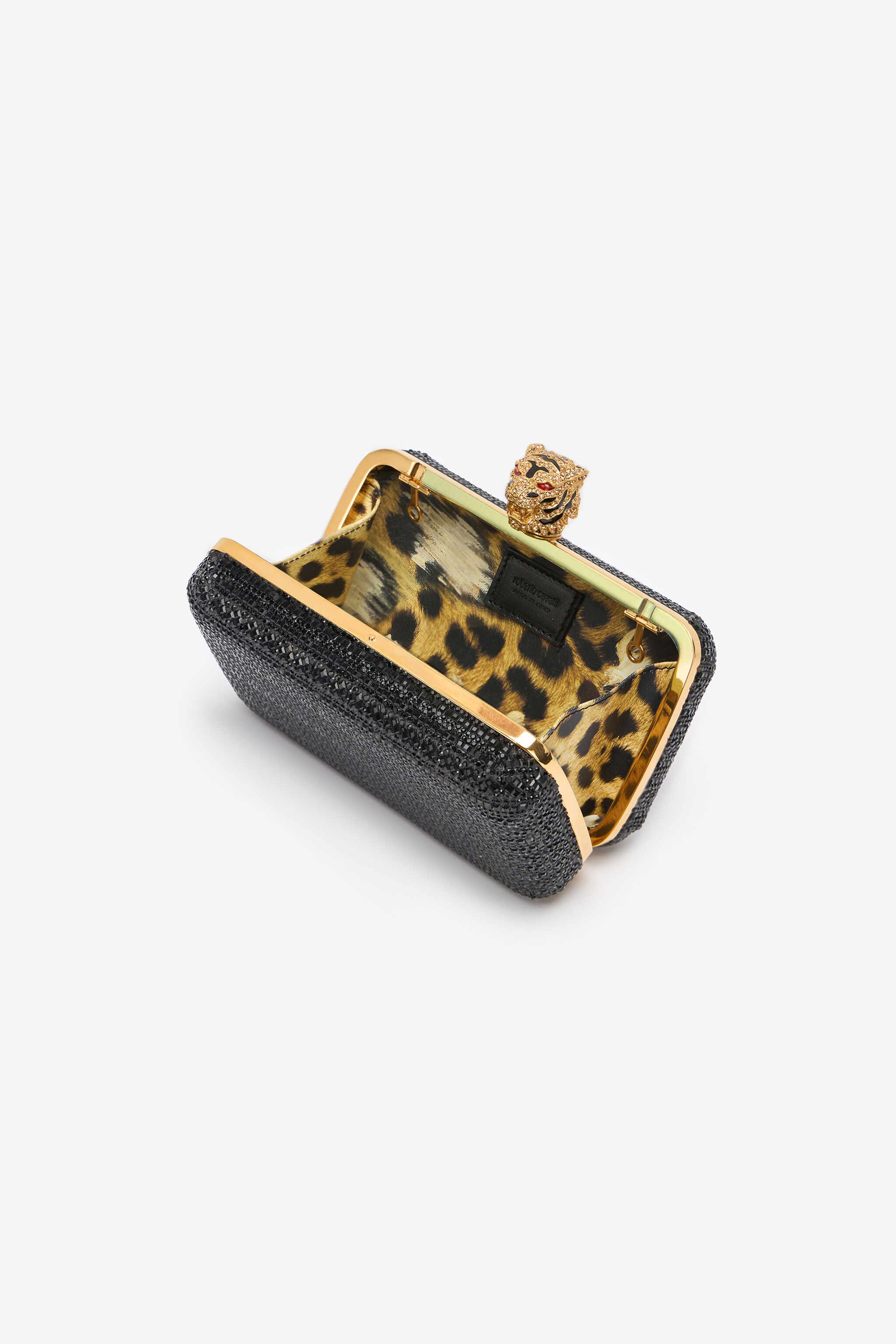 RC Clutch With Rhinestones And Tigers Black UKB014-PZE10