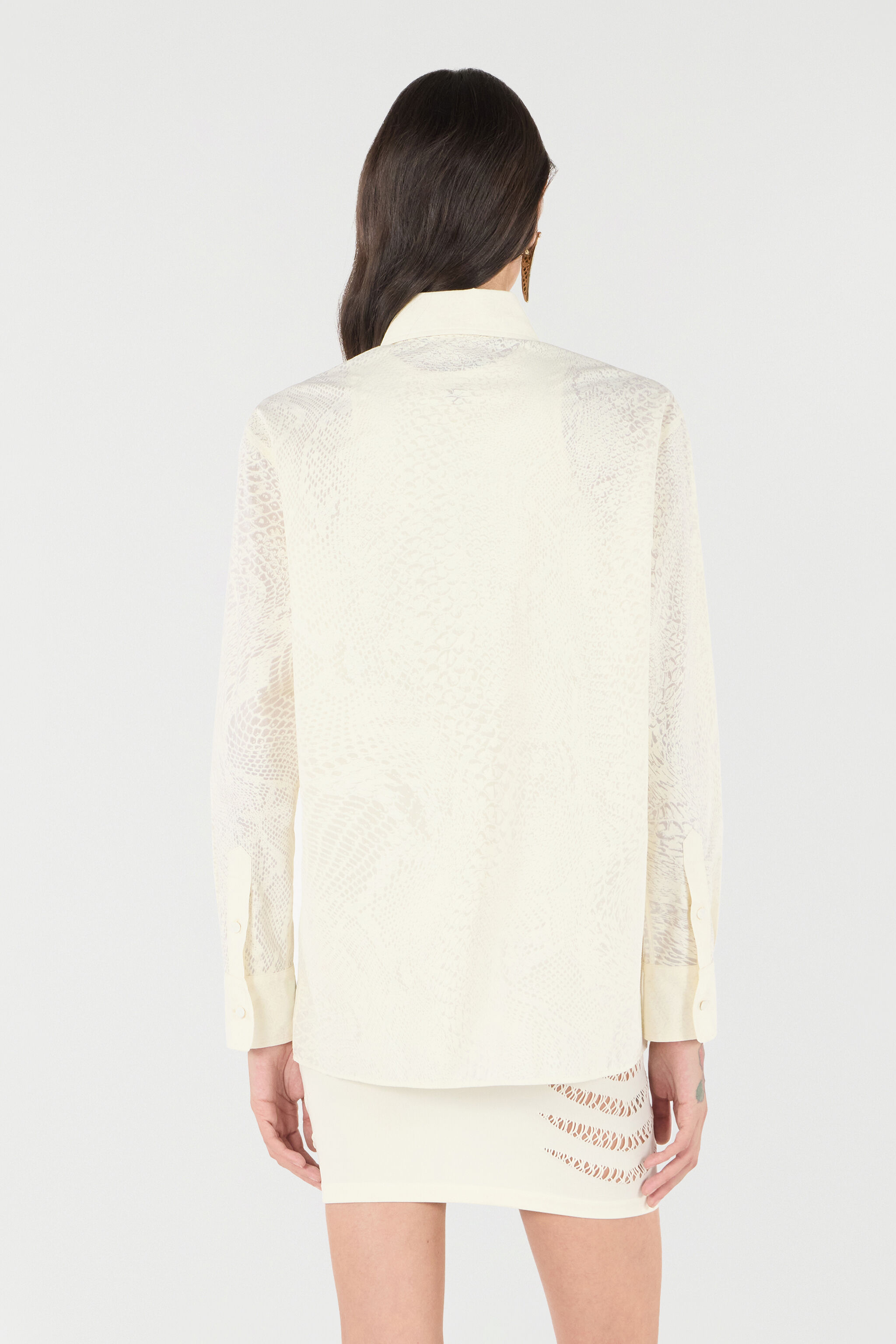 RC Chemise À Imprimé Python Ivoire UKT704-WNN53
