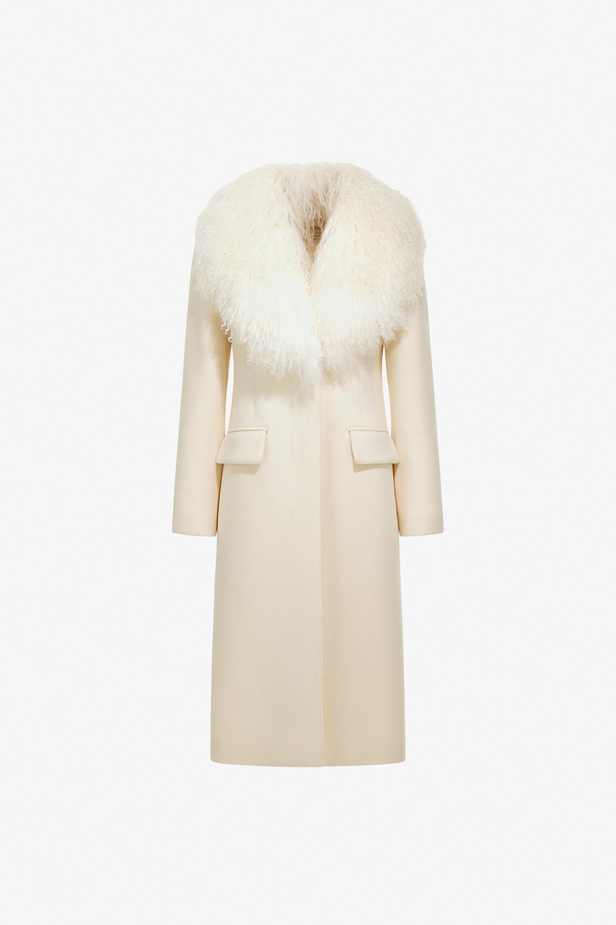 RC Long Coat with Wide Collar Ivory TKQ521-GA061