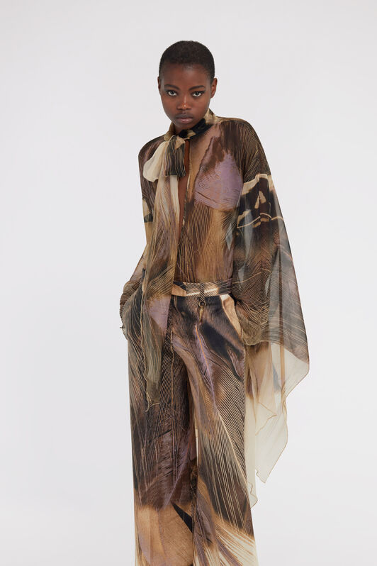 RC Shirt with wide sleeves Brown SWT702-CKL73