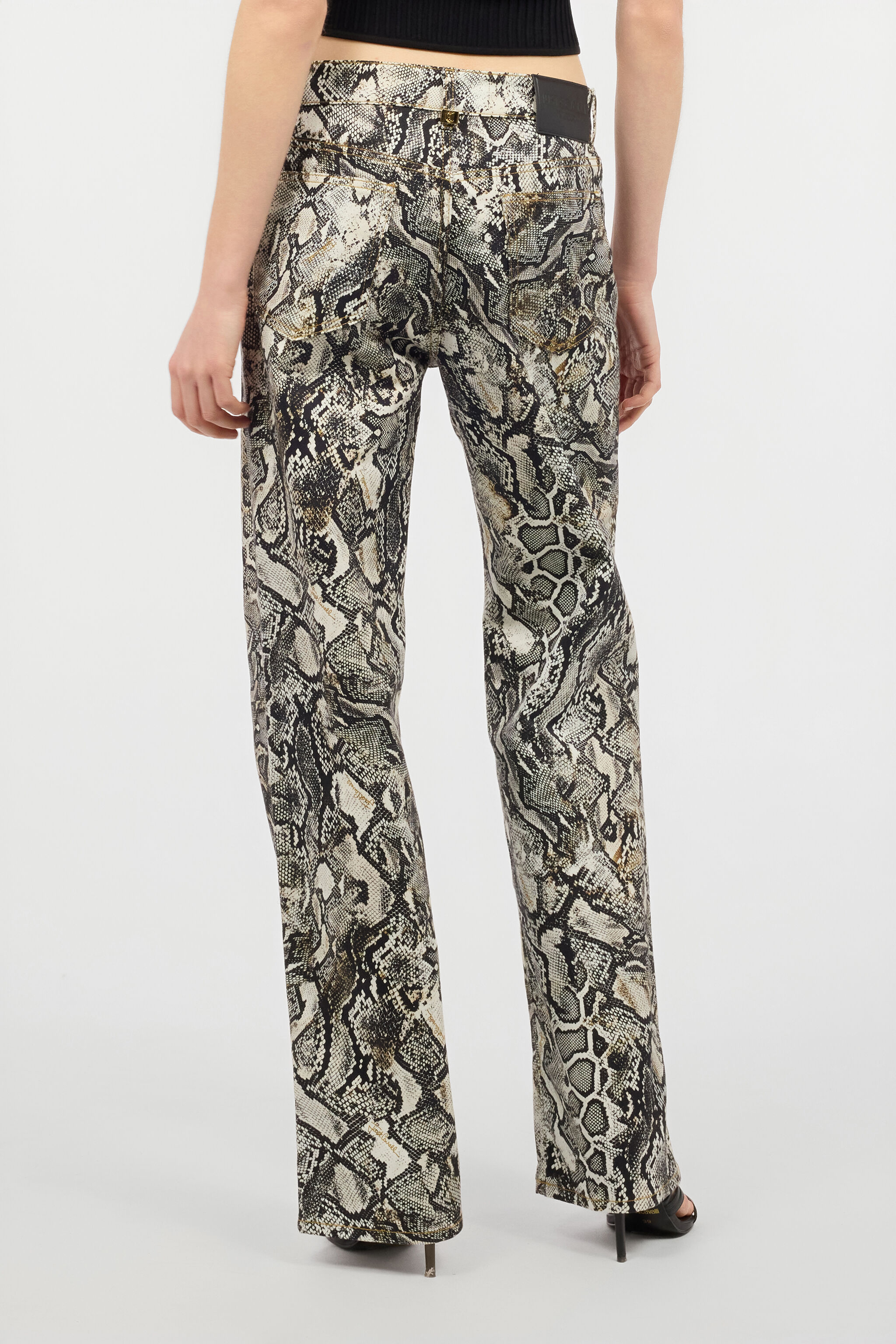 JC Pants With Python Print Light brown UFJ015-UF142