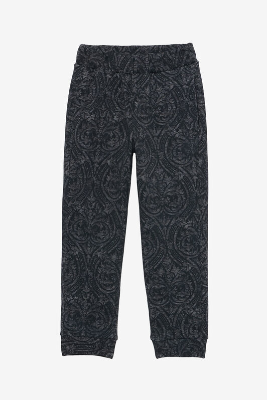 JU Black Track Pants with Floral Print BLACK VJT20F-5OP29