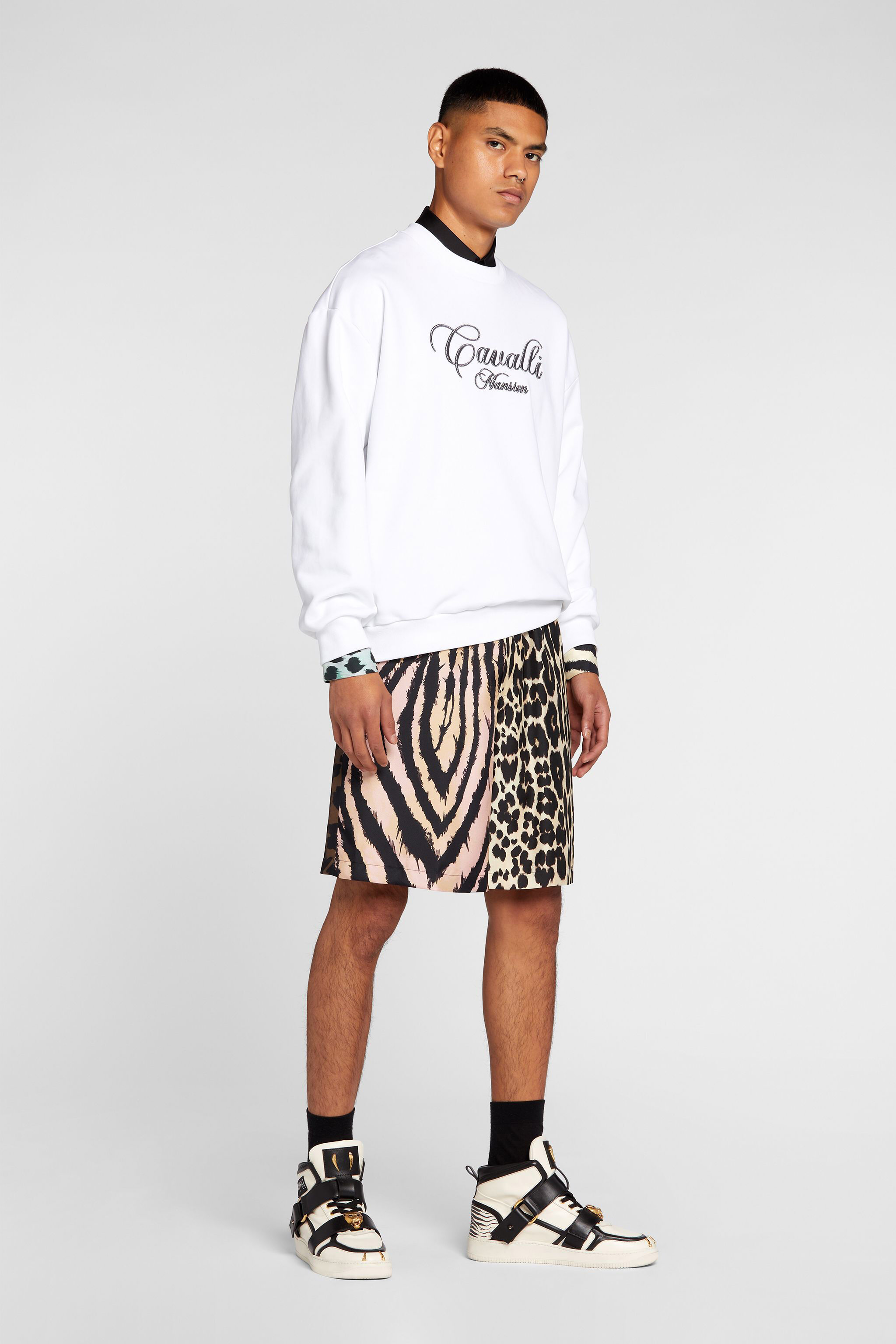 RC Sudadera de algodón con logo bordado Blanco ORT67A-CF050