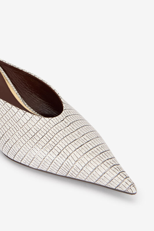 RC White Serpentine Mules BONE WKS003-PZ119