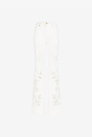 ${brand} Floral Cut-Out Flared Jeans ${colorDescription} ${masterID}