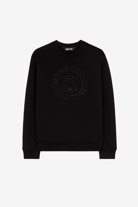 JC Felpa Just Cavalli con motivo Tiger e logo BLACK Q61323-Q0226