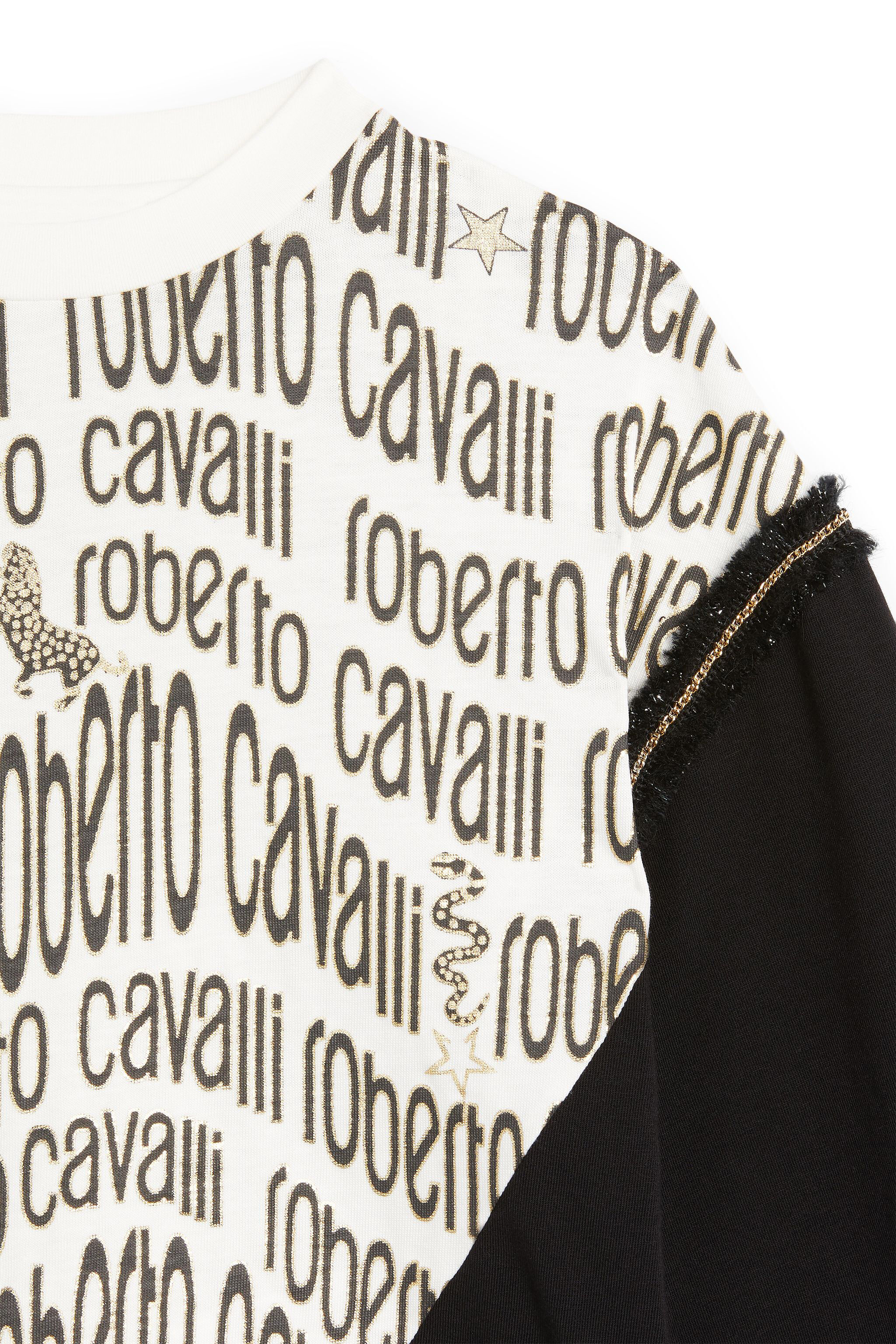 JU Logo-print panelled sweatshirt WHITE/BLACK/GOLD LJT611-JMZ20