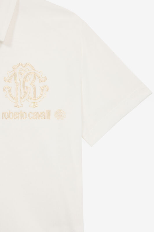 JU Polo Avec Monogramme RC Et Lettrage Blanc UJT64E-KB001