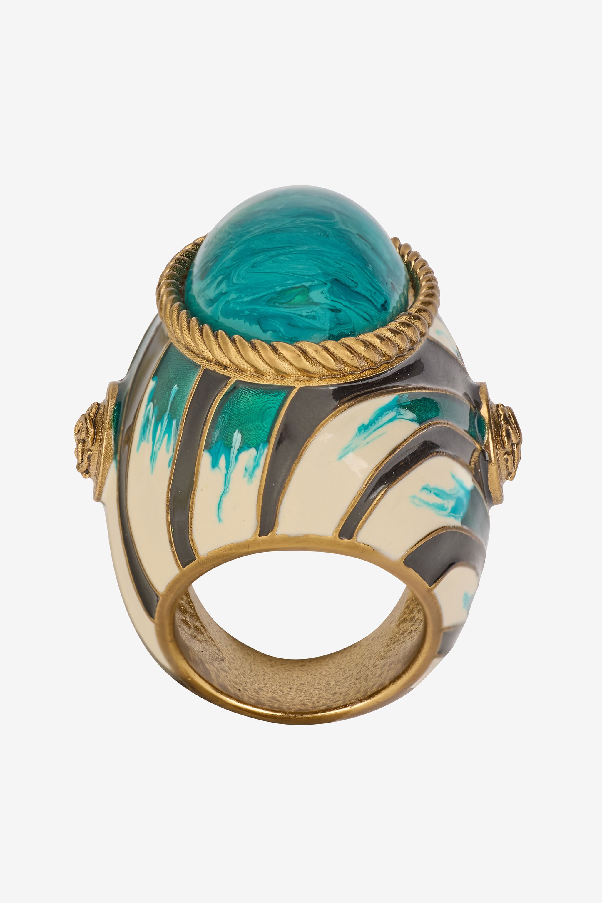 RC Enameled Metal Ring Hellblau TKG003-AM021