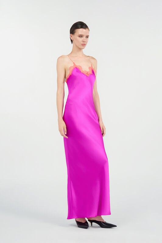 RC Fuchsia Silk Maxi Slip Dress FUCHSIA WQT110-SE042