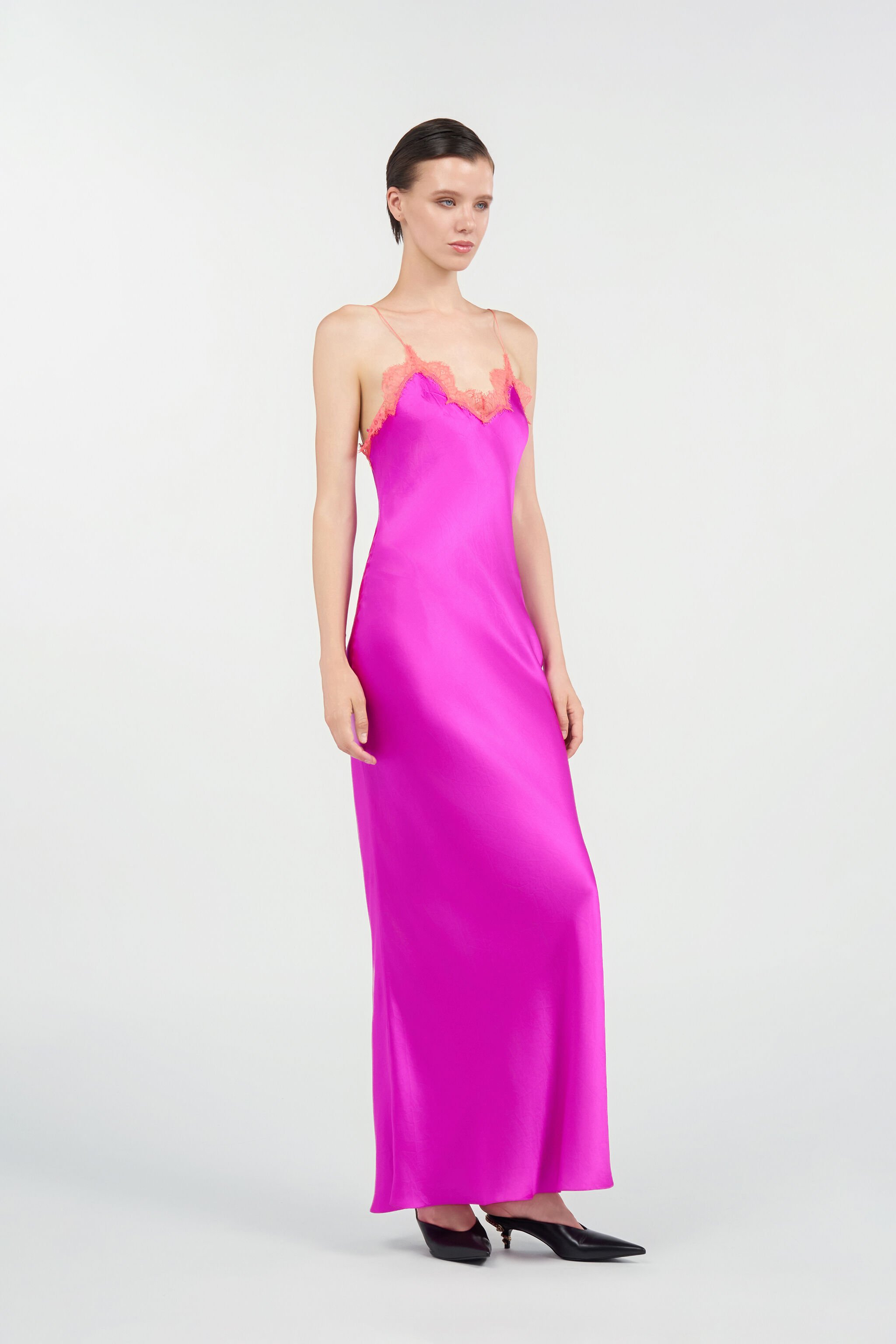 RC Fuchsia Silk Maxi Slip Dress FUCHSIA WQT110-SE042