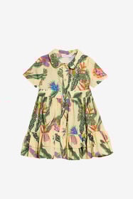 JU Kleid mit Tropicana-Print YELLOW WJT109-7MR12