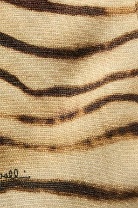 JC Short Dress With Tiger Skin Print Light Brown UFT179-UF245