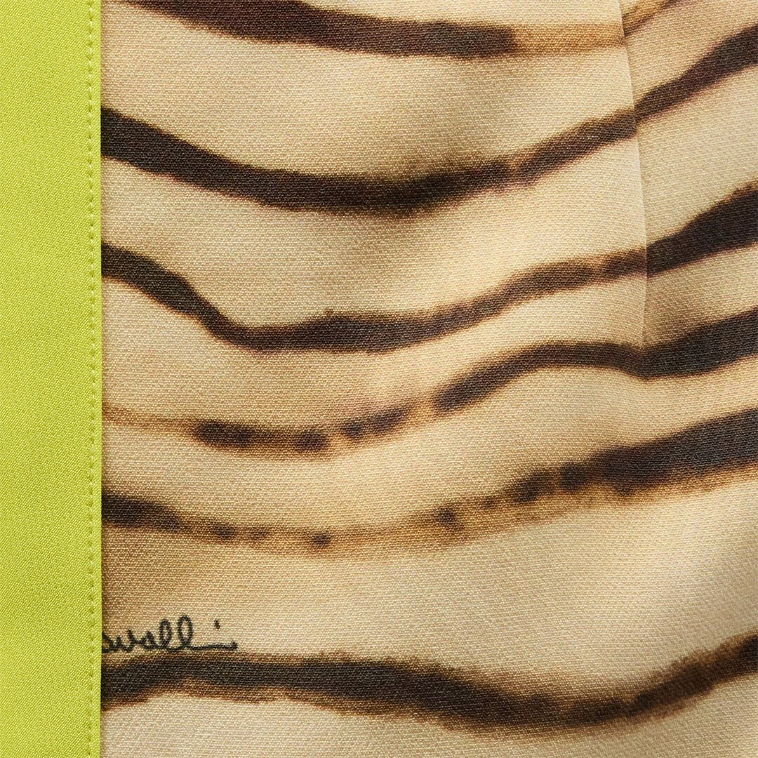 JC Short Dress With Tiger Skin Print Light Brown UFT179-UF245