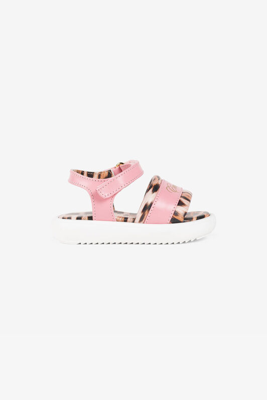 JU Sandalen mit Leoparden-Print und Logo Rosa Q61117-Q0020