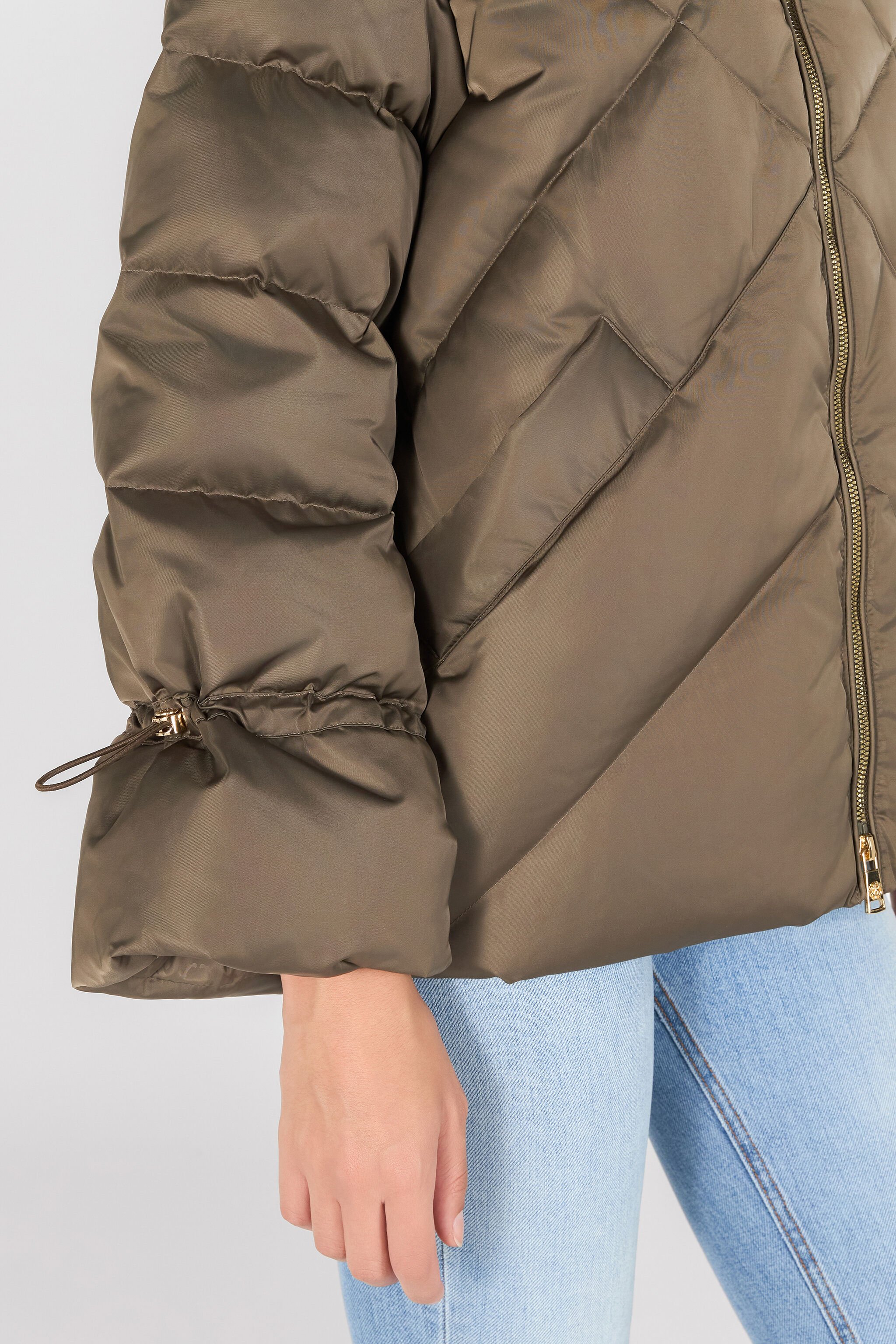 RC Braune Steppjacke MILITARY GREEN OOT40J-SBO03