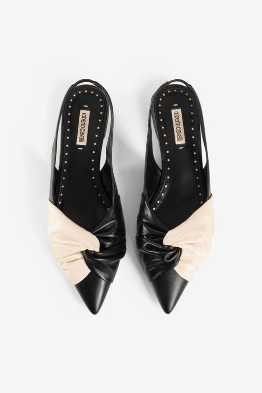 RC Le Pettegole Slingback Pumps Ivory/Black QWS010-PN202