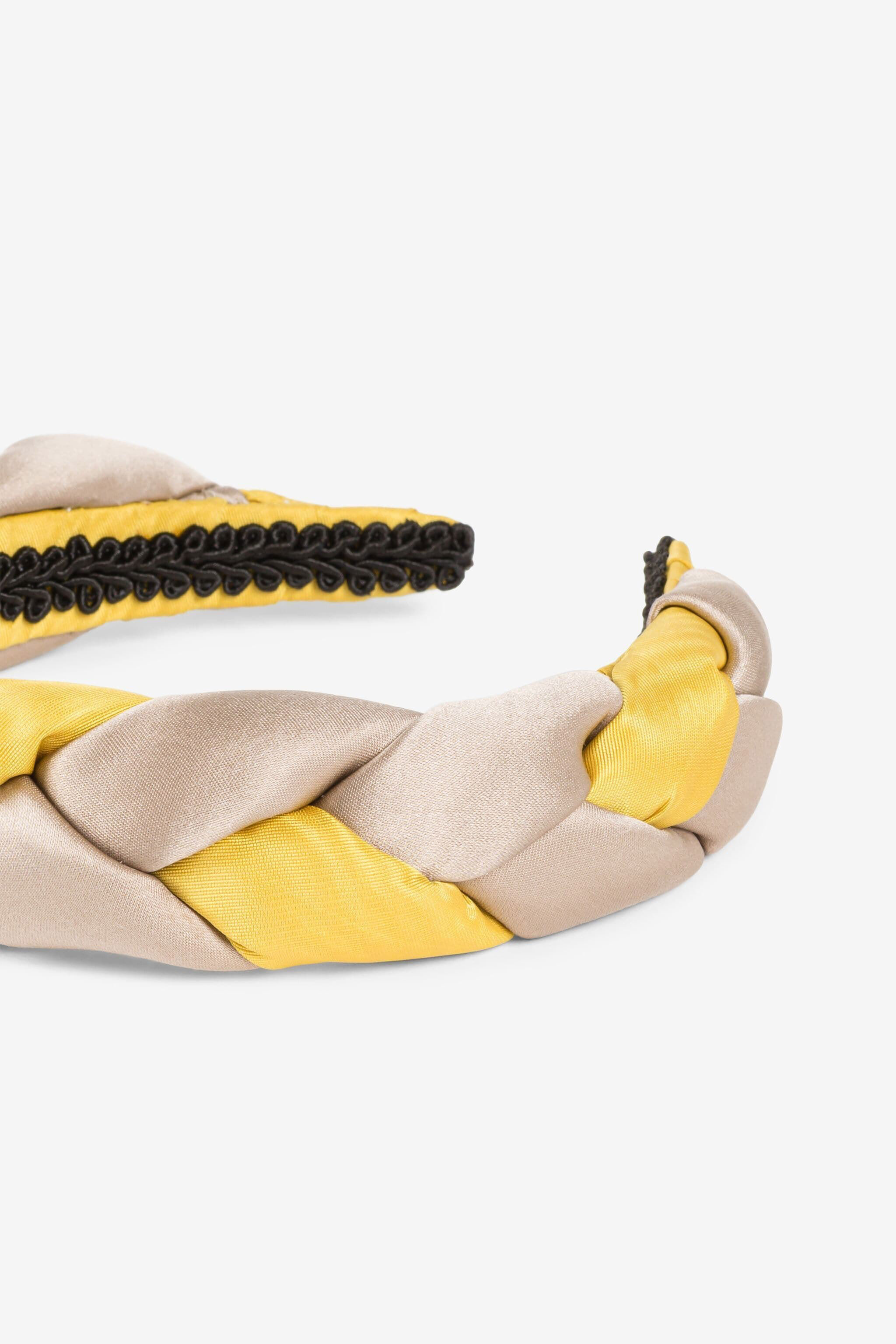 RC Braid-detail headband Light brown/Yellow QWI002-RD022