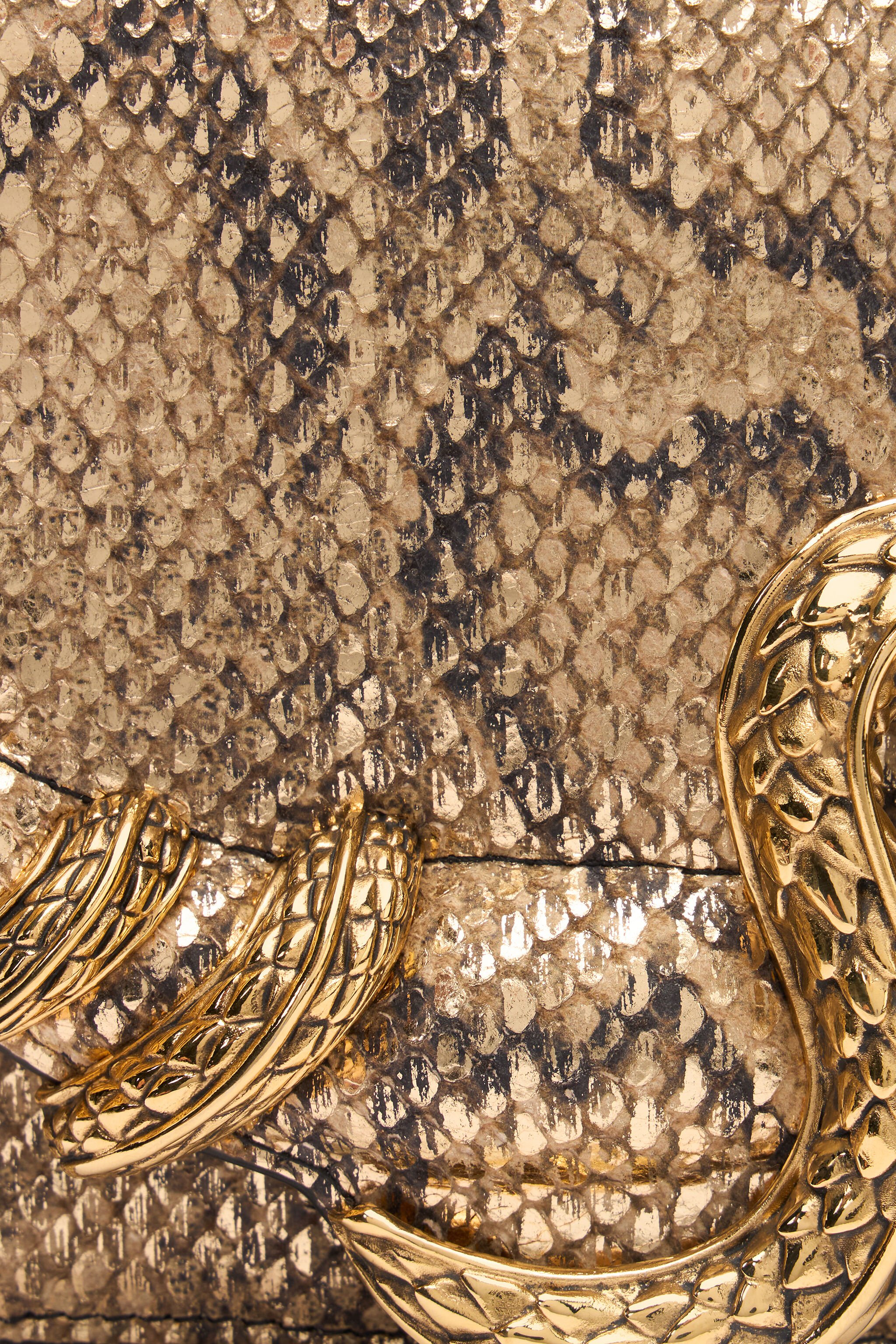 RC Tasche mit goldenem Python-Muster und Schlangenmotiv GOLD WWB001-PZS01