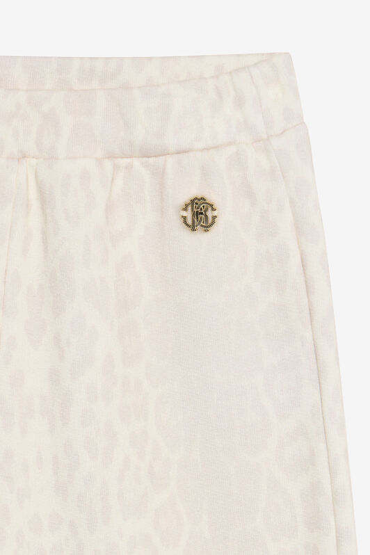 JU Ivory Track Pants with Jaguar Skin AVORY VJT23E-5OO52